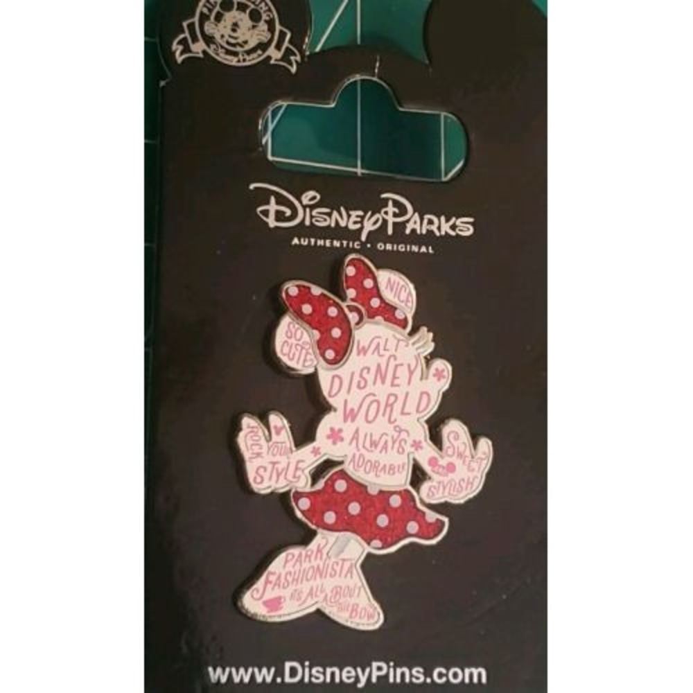 Minnie Mouse Rock the Dots Word Filled Disney Pin
